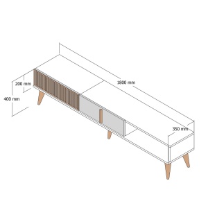 Comoda TV Milan Alt - Walnut, Anthracite - Img 7