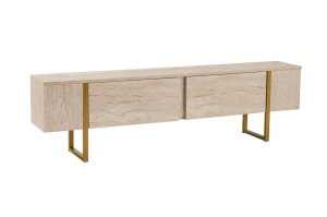Comoda TV Serenity - Travertine, Gold - Img 7