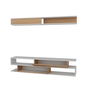 Comoda TV Sims - White, Teak - Img 6