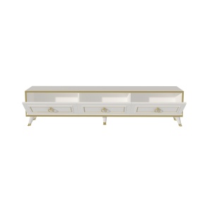 Comoda TV Sona - White, Gold - Img 5