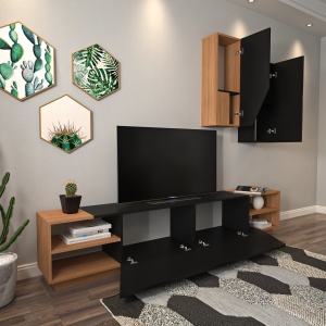 Comoda TV Zebra - Black, Teak - Img 5