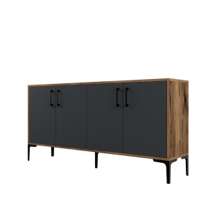 Consolă Kiev 160 - Walnut, Anthracite - Img 6