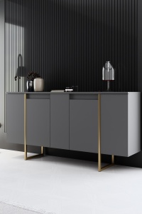Consolă Luxe - Anthracite, Gold - Img 1