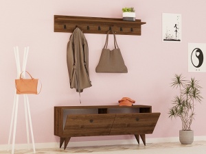 Dulap cu raft Rupa - Walnut - Img 2