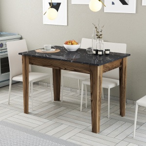 Masa de Bucatarie Kiev 509 - Walnut, Black - Img 1
