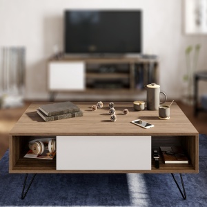 Masuta de cafea Mistico - Walnut, White - Img 2