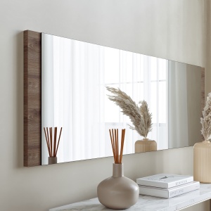 Oglinda Boy Aynası Dekoratif Basic Ceviz 40x120 - Img 2