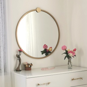 Oglinda Gold Metal Çerçeve Yuvarlak Ayna A708 - Img 3