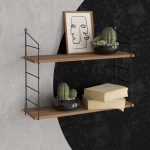 Raft perete Armoni 2'li - Walnut - Img 2