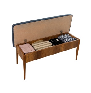 Set masa extensibila si scaune (4 piese) Vina 1048 - Dark Blue, Walnut - Img 8