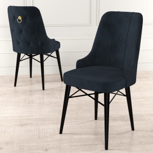 Set Scaune (6 Bucati) Pare - Anthracite, Black - Img 2