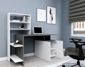 Birou Melis - White, Anthracite - Img 2