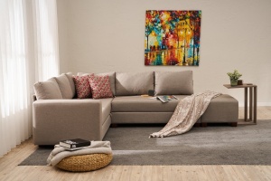 Canapea Extensibila Aly Left - Beige - Img 2