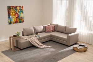 Canapea Extensibila Aly Right - Beige - Img 2