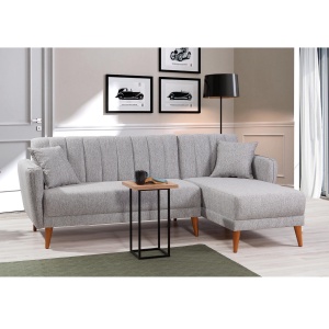 Canapea Extensibila Aqua Corner Right - Grey - Img 1
