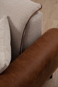 Canapea Extensibila Aren Left - Beige, Cinnamon - Img 6