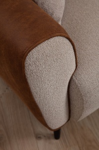 Canapea Extensibila Aren Right - Beige, Cinnamon - Img 4