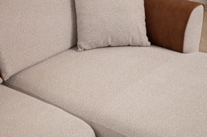 Canapea Extensibila Aren Right - Beige, Cinnamon - Img 6