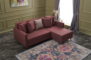 Canapea Extensibila Aydam Right - Claret Red - Img 2