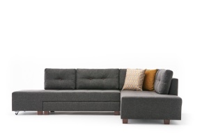Canapea Extensibila Manama Corner Sofa Bed Right - Anthracite - Img 7
