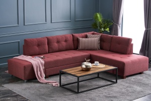 Canapea Extensibila Manama Corner Sofa Bed Right - Claret Red - Img 2