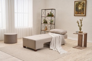 Canapea Extensibila Perenna Linen Left - Cream - Img 3