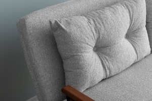 Canapea Extensibila Sando 2-Locuri - Teddy Fabric - Grey - Img 5