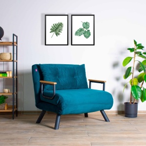 Canapea Extensibila Sando Single - Petrol Green - Img 1
