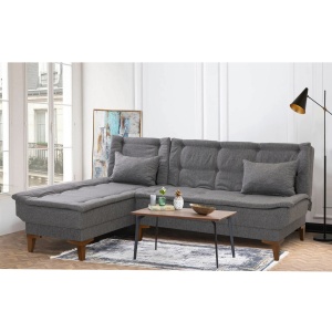 Canapea Extensibila Santo Left - Dark Grey - Img 1