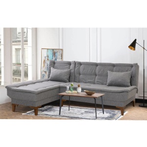 Canapea Extensibila Santo Left - Grey - Img 1