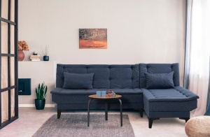 Canapea Extensibila Santo-S - Navy Blue - Img 2