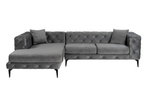 Canapea pe colț Como Eco Left - Anthracite, Black - Img 2