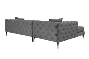 Canapea pe colț Como Eco Left - Anthracite, Black - Img 6
