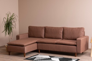 Canapea pe colț Lungo - Light Brown - Img 2