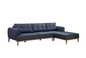 Canapea pe colț Vina Corner - Dark Blue, Atlantic Pine - Img 4