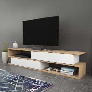 Comoda TV Cortez - Oak, White - Img 3