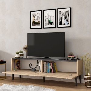 Comoda TV Draw - Sapphire Oak, Black Marble - Img 4