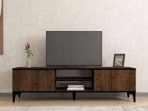Comoda TV Erem - Walnut, Black - Img 3