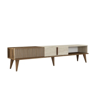Comoda TV Milan - Walnut, Travertine - Img 5