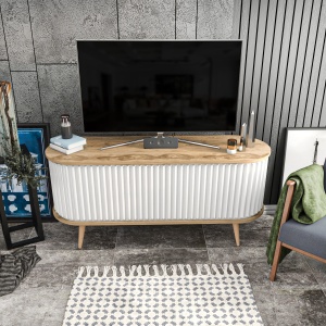 Comoda TV Stor - Oud Oak, White - Img 1