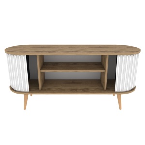 Comoda TV Stor - Oud Oak, White - Img 7