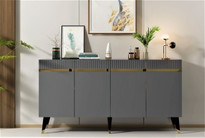 Consolă Defne - Anthracite, Gold - Img 1