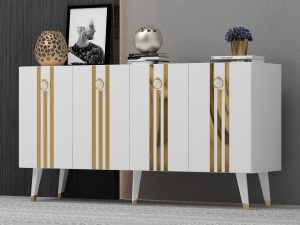 Consolă Isil - White, Gold - Img 2