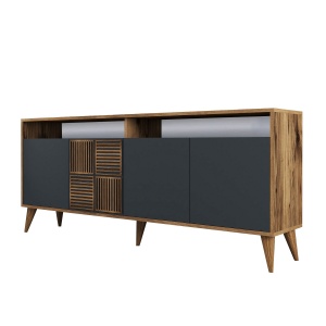 Consolă Milan - Walnut, Anthracite - Img 7