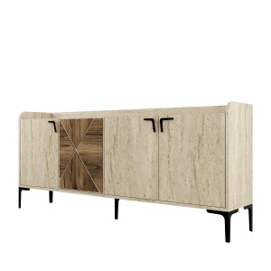 Consolă Venedik - Walnut, Travertine - Img 6