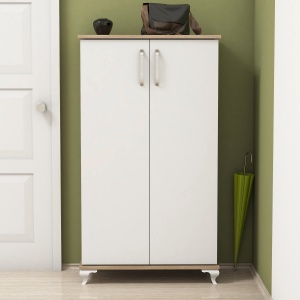 Dulap Pantofi Ari - Walnut, White - Img 3