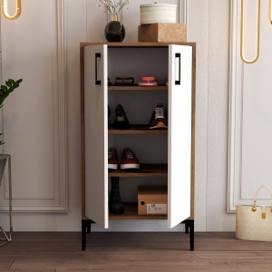 Dulap Pantofi Prag - Walnut, White - Img 3