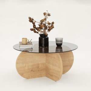 Masuta de cafea Bubble - Sapphire Oak, Fume - Img 8