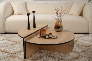 Masuta de cafea Orion - Honey Oak, Black - Img 1