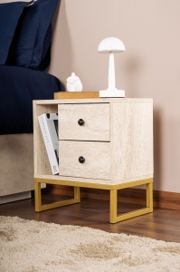 Noptiera Glimmer - Travertine, Gold - Img 1
